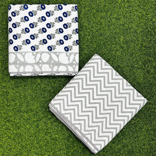 Rohini - Reversible Cotton Mulmul Dohar | Blue