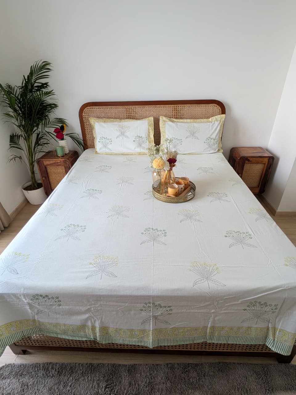 Sabaa - The Breezy Bedsheet | Hand Block |Soft Fine Cotton
