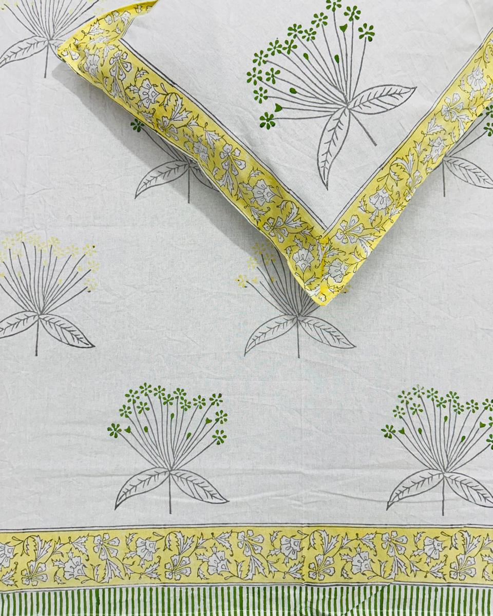 Sabaa - Soft Fine Cotton Bedsheet | Hand Block