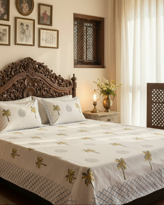 Sagarika - Everyday Cotton Bedsheet | Blue
