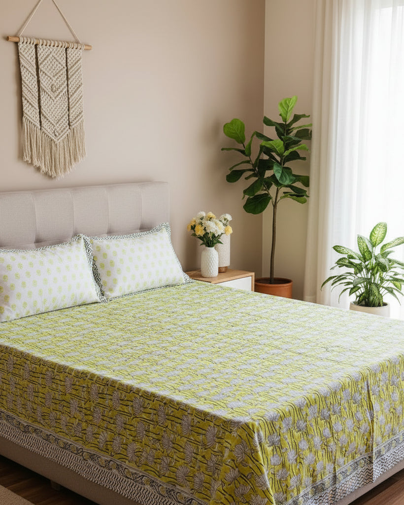 Saroj- Everyday Cotton Bedsheet | Hand Block