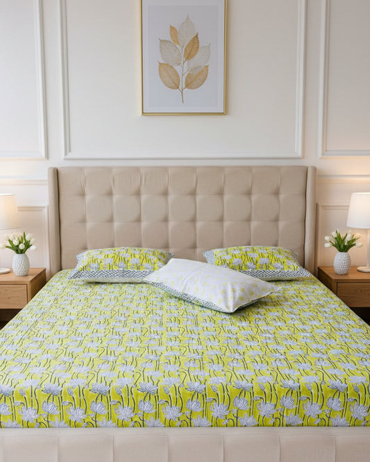 Saroj- Everyday Cotton Bedsheet | Hand Block
