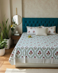 Savera - Percale Cotton Bedsheet | Brown