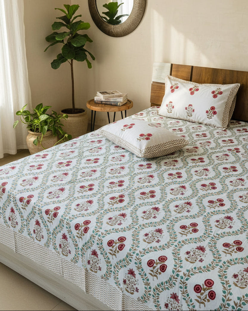 Savera - Percale Cotton Bedsheet | Brown