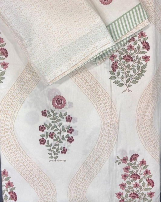 Vamika - The Divine Bedsheet | Soft Fine Cotton | Green