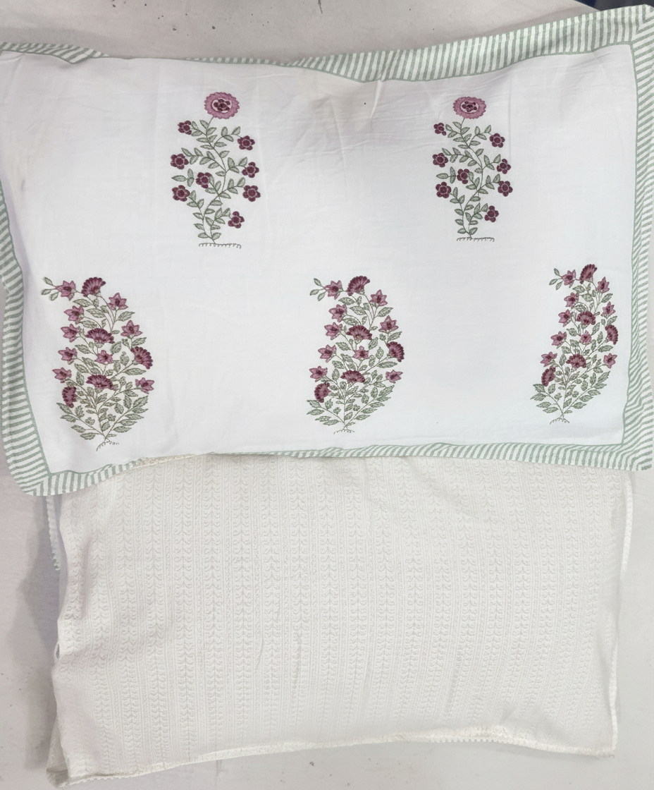 Vamika - The Divine Bedsheet | Soft Fine Cotton | Green