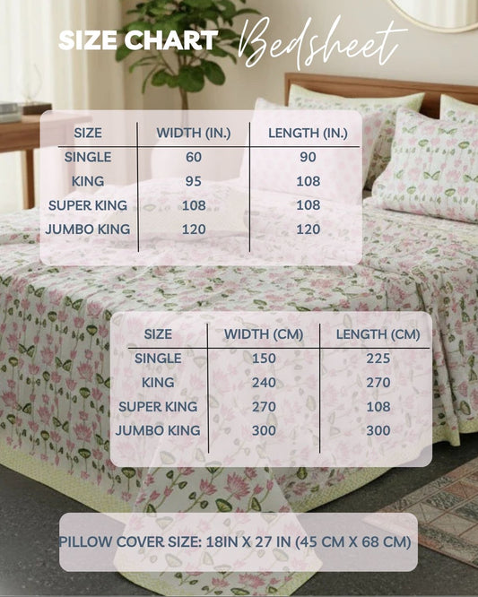 Phulwari - Everyday Cotton Bedsheet | Pink