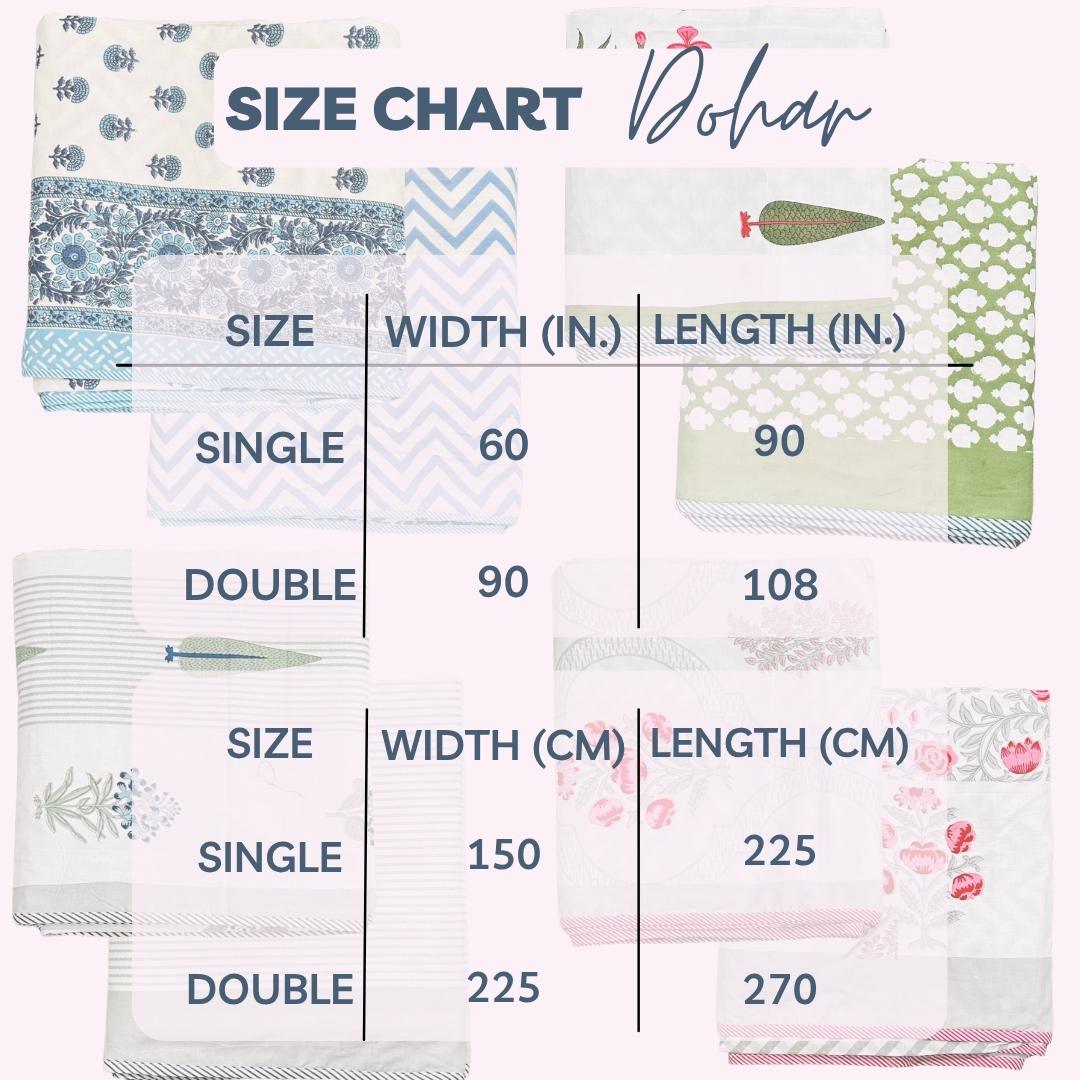 Sumedha - Reversible Cotton Mulmul Dohar | Blue