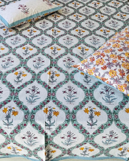 Sugandha blue Soft Fine Cotton bedsheet – product detail