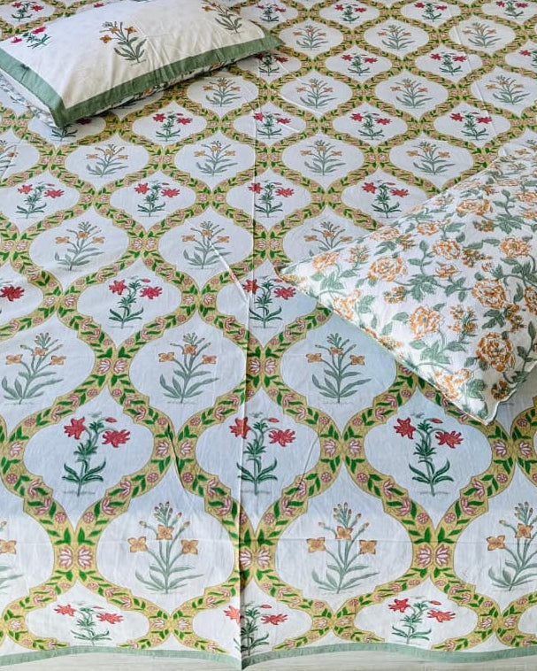 Sugandha - Soft fine Cotton Bedsheet | Yellow