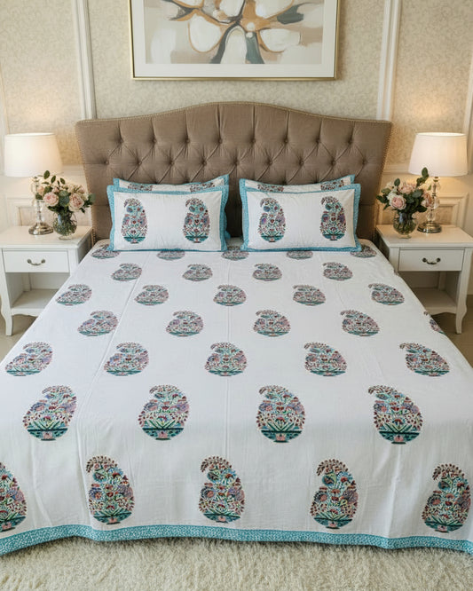 Sukoon - Soft Fine Cotton Bedsheet | Blue