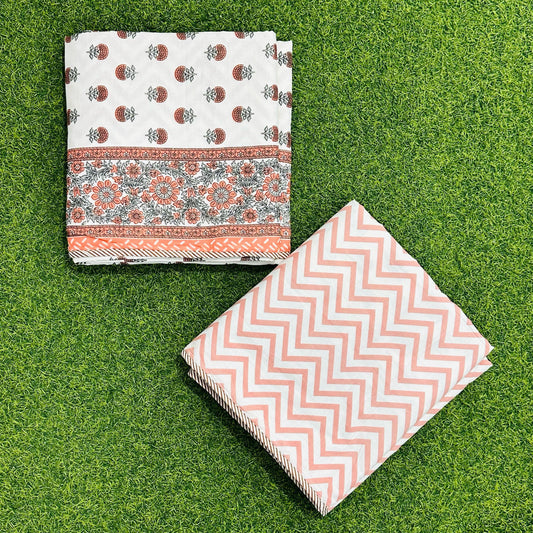 Sumedha - Reversible Cotton Mulmul Dohar | Orange