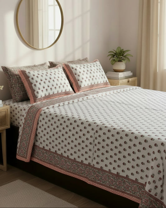 Sumedha - Everyday Cotton Bedsheet | Orange