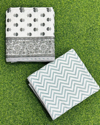 Sumedha grey reversible mulmul cotton dohar – product view