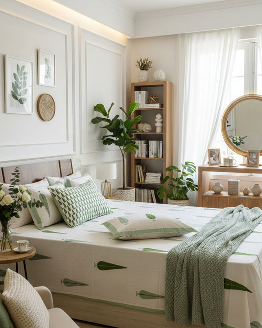 Suparna - Everyday Cotton Bedsheet | Green