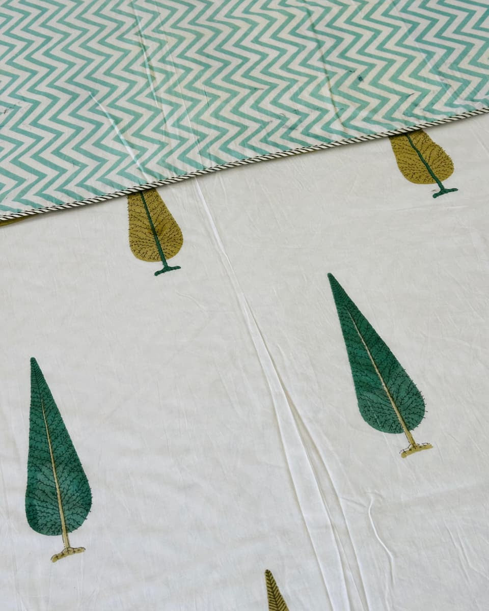 Suparna olive premium muslin cotton dohar – front view