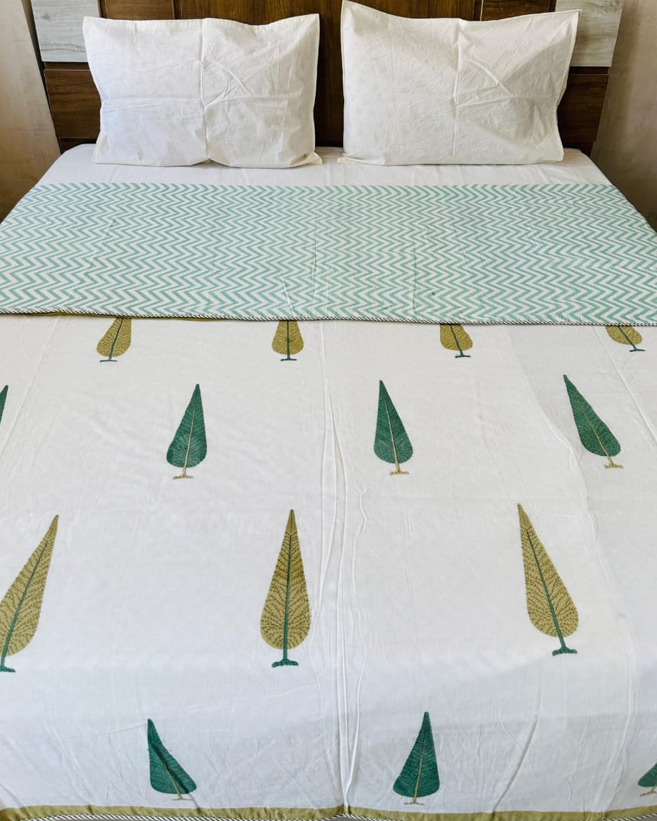 Suparna olive premium muslin cotton dohar – styled view