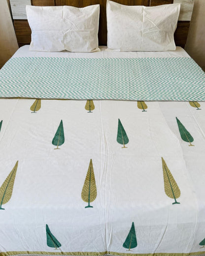 Suparna olive premium muslin cotton dohar – styled view