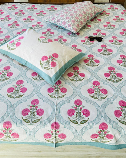 Surabhi blue Everyday Cotton bedsheet – fabric detail