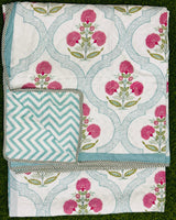 Surabhi pink reversible mulmul cotton dohar – product view