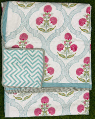 Surabhi -  Reversible Cotton Malmal Dohar | Pink