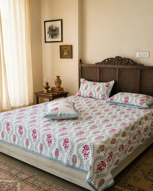 Surmayi - Everyday Cotton Bedsheet | Blue