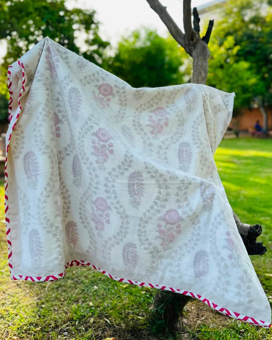 Surmayi brown premium muslin cotton dohar – product view