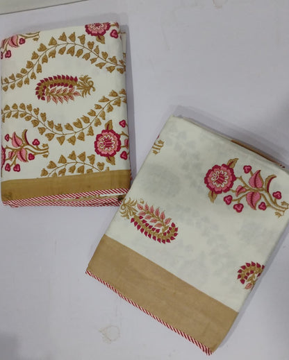 Surmayi brown reversible mulmul cotton dohar – product view