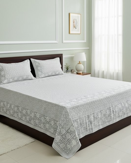 Tana Bana- Everyday Cotton Bedsheet | Grey