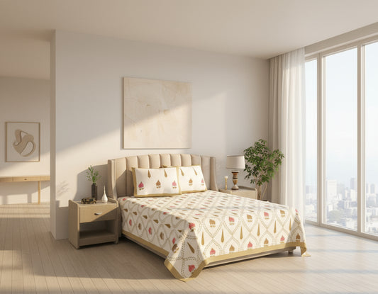 Tarangini - The Flowy Bedsheet | Everyday Cotton | Brown