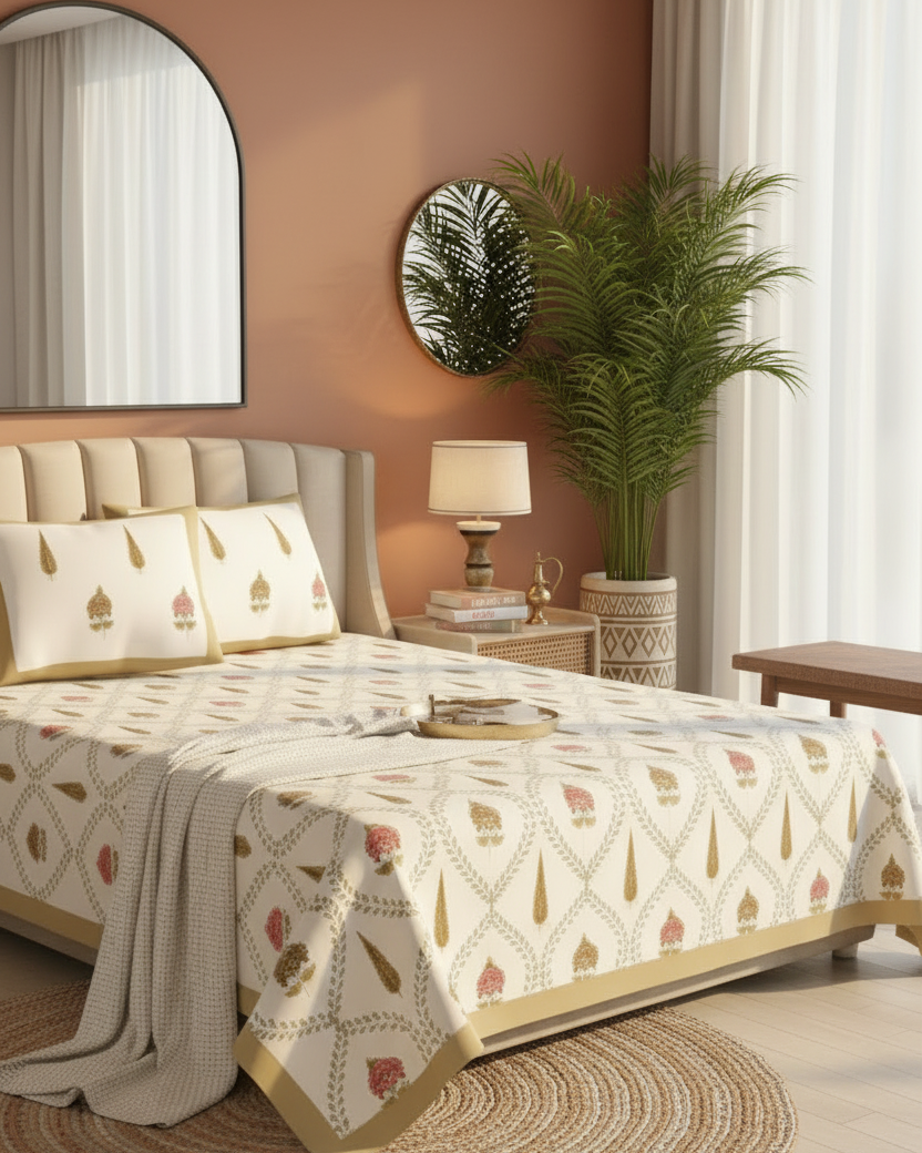 Tarangini - Everyday Cotton Bedsheet | Brown