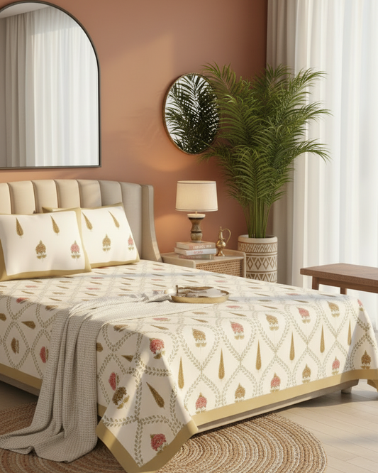 Tarangini - Everyday Cotton Bedsheet | Brown