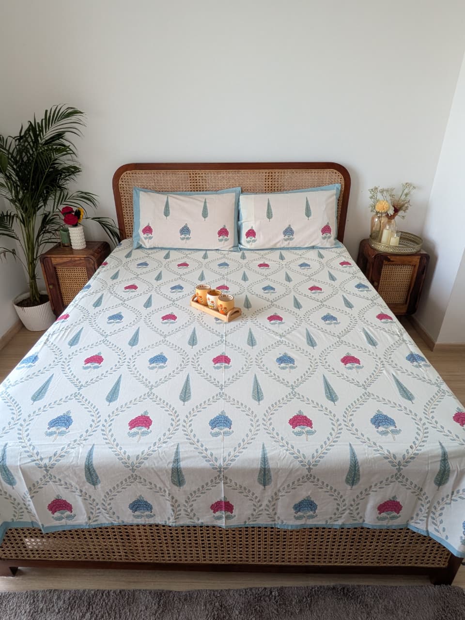 Tarangini - The Flowy Bedsheet | Everyday Cotton | Blue