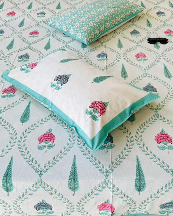 Tarangini - Everyday Cotton Bedsheet | Green