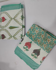 Tarangini - Reversible Cotton Mulmul Dohar | Green