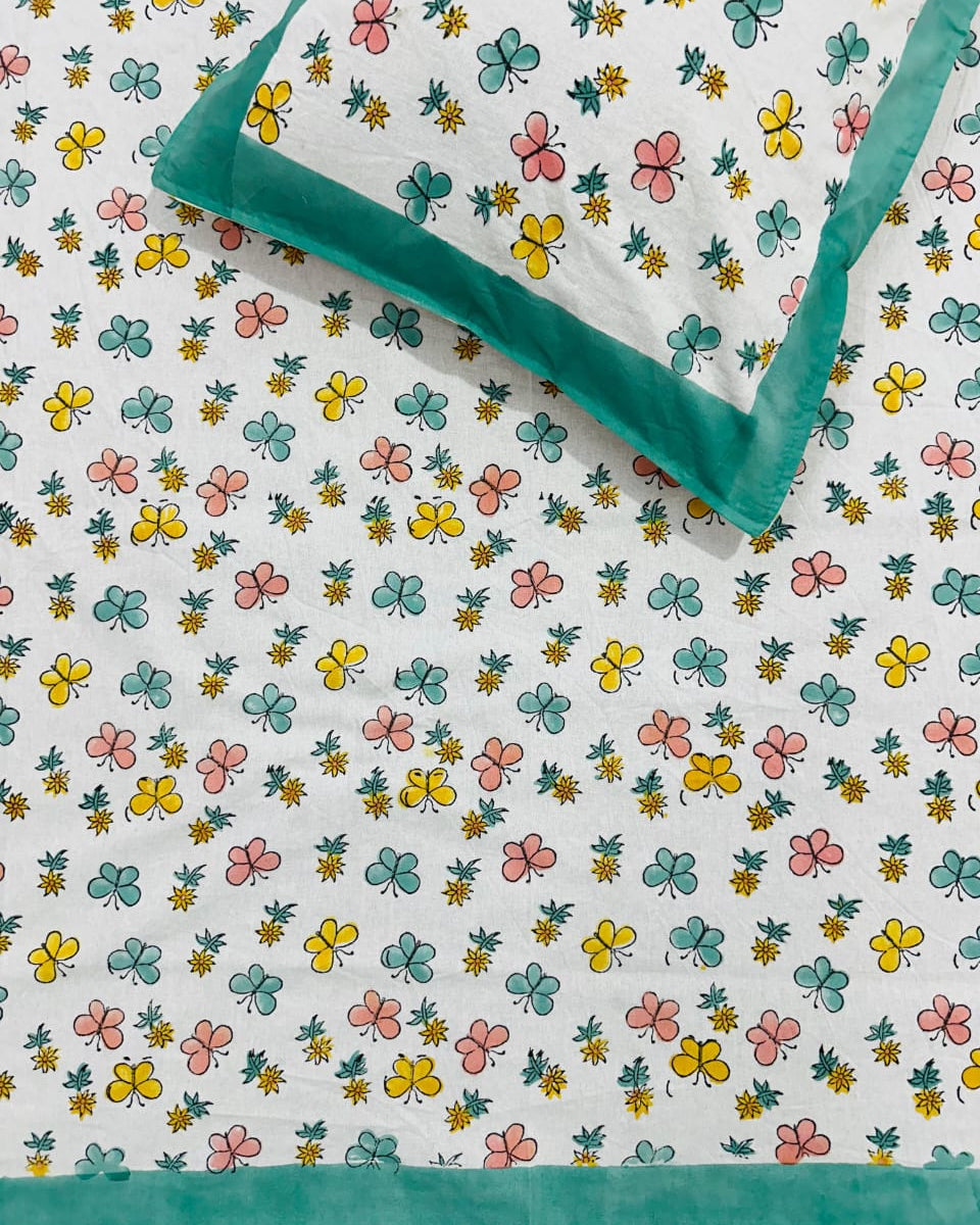 Titli - Soft Fine Cotton Kids Bedsheet | Hand Block
