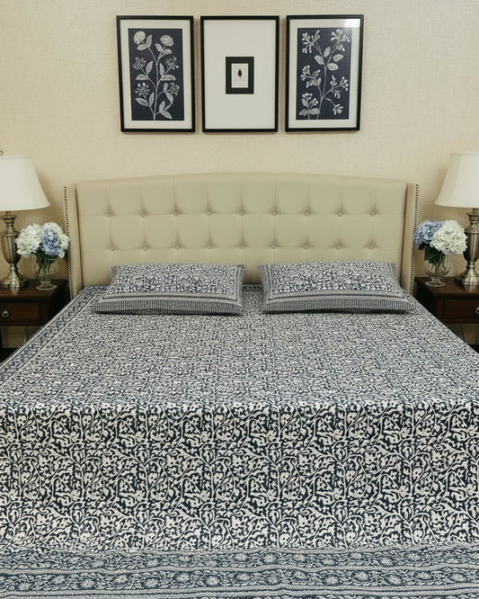 Vanalika - Everyday Cotton Bedsheet | Blue