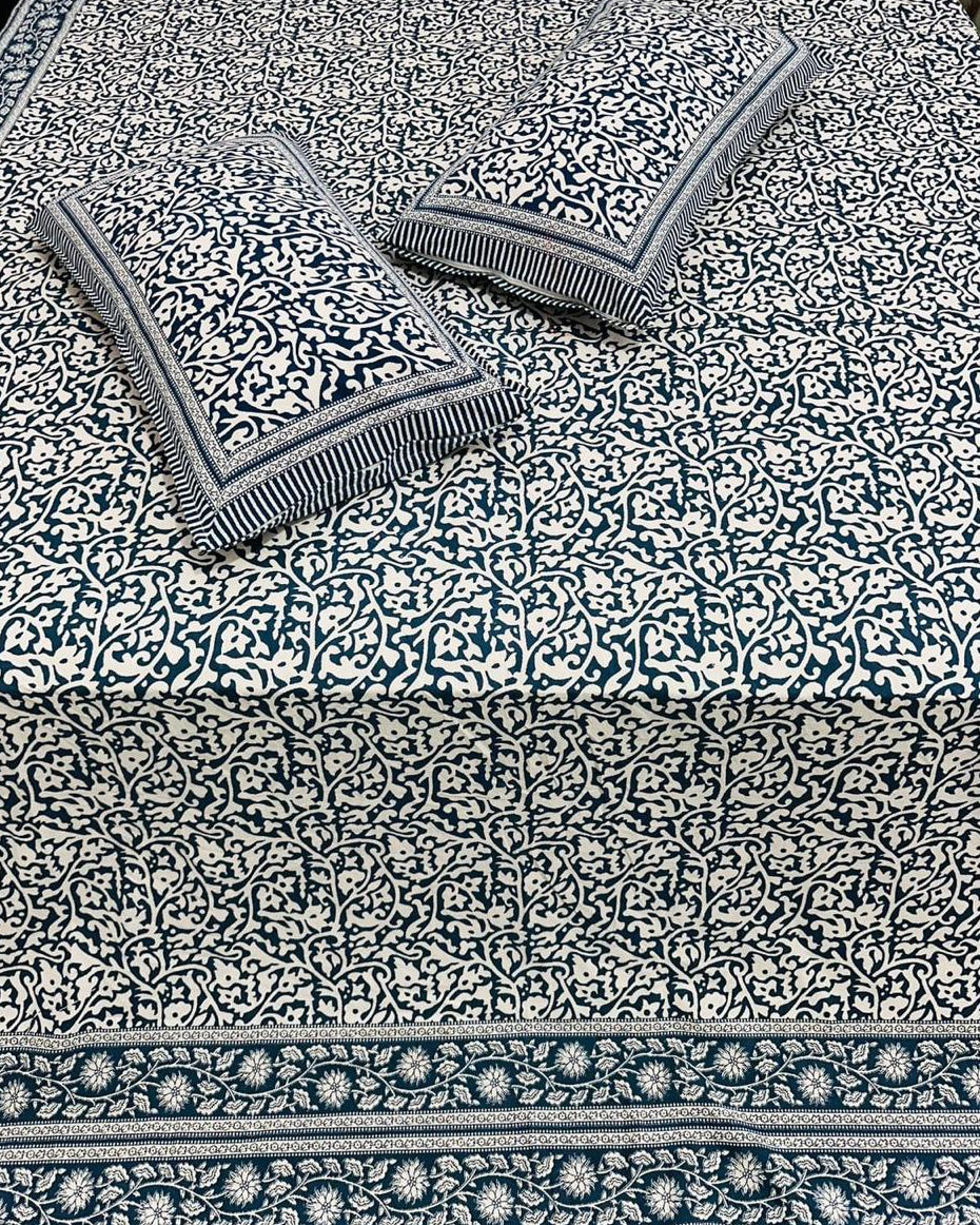 Vanalika - Everyday Cotton Bedsheet | Blue