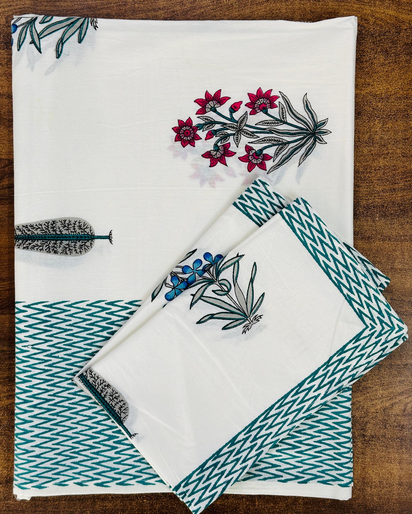 Vasantika -Soft Fine Cotton Bedsheet | Green