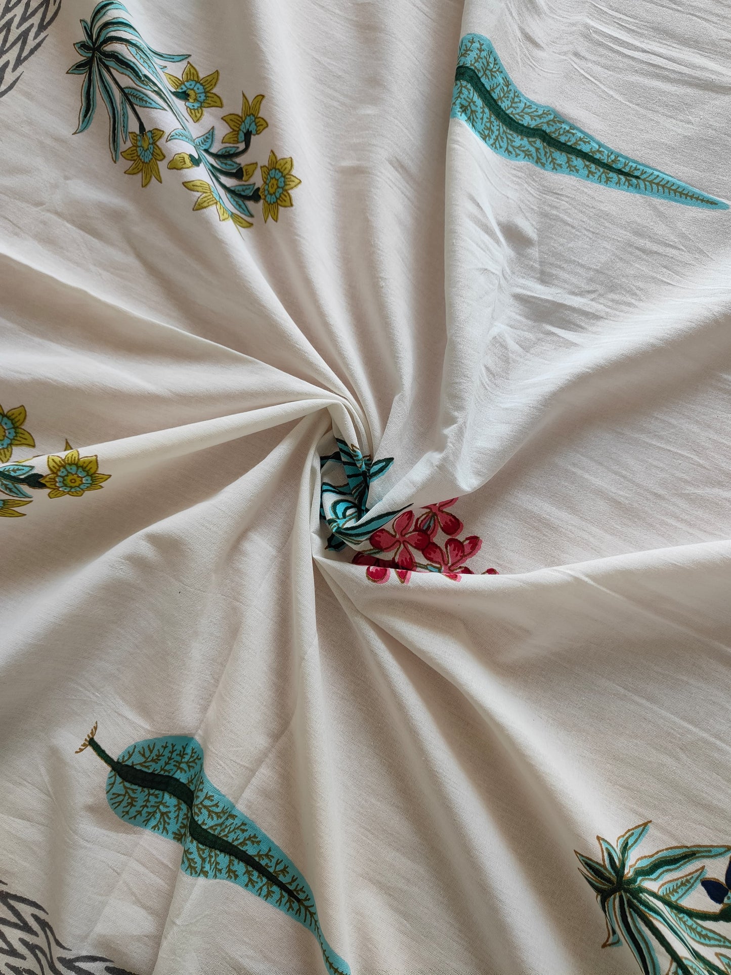 Vasantika - The Spring Bedsheet | Soft Fine Cotton | Grey