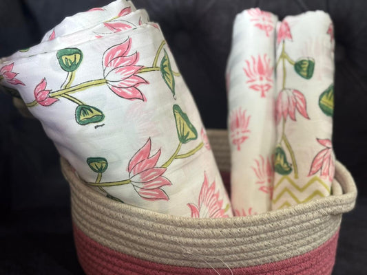 Padma - The Lotus Bedsheet | Hand Block | Luxe Cotton