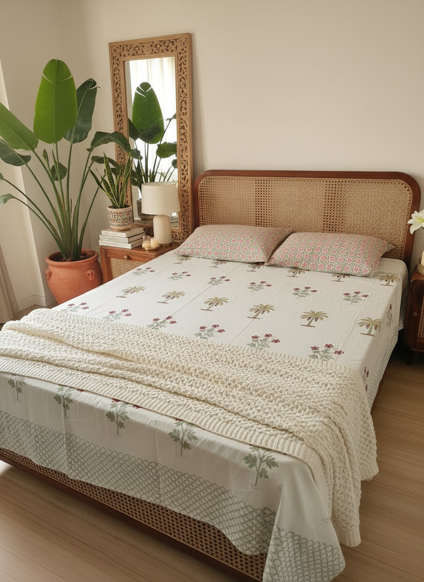 Ketaki - The Tropical Bedsheet | Percale Cotton