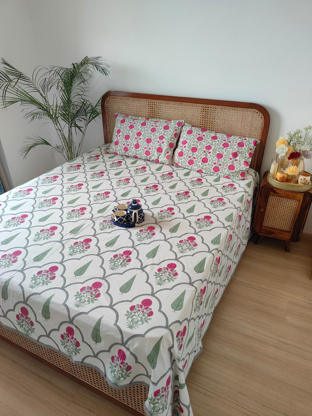 Gulaab - The Rose Bedsheet | Everyday Cotton | Pink