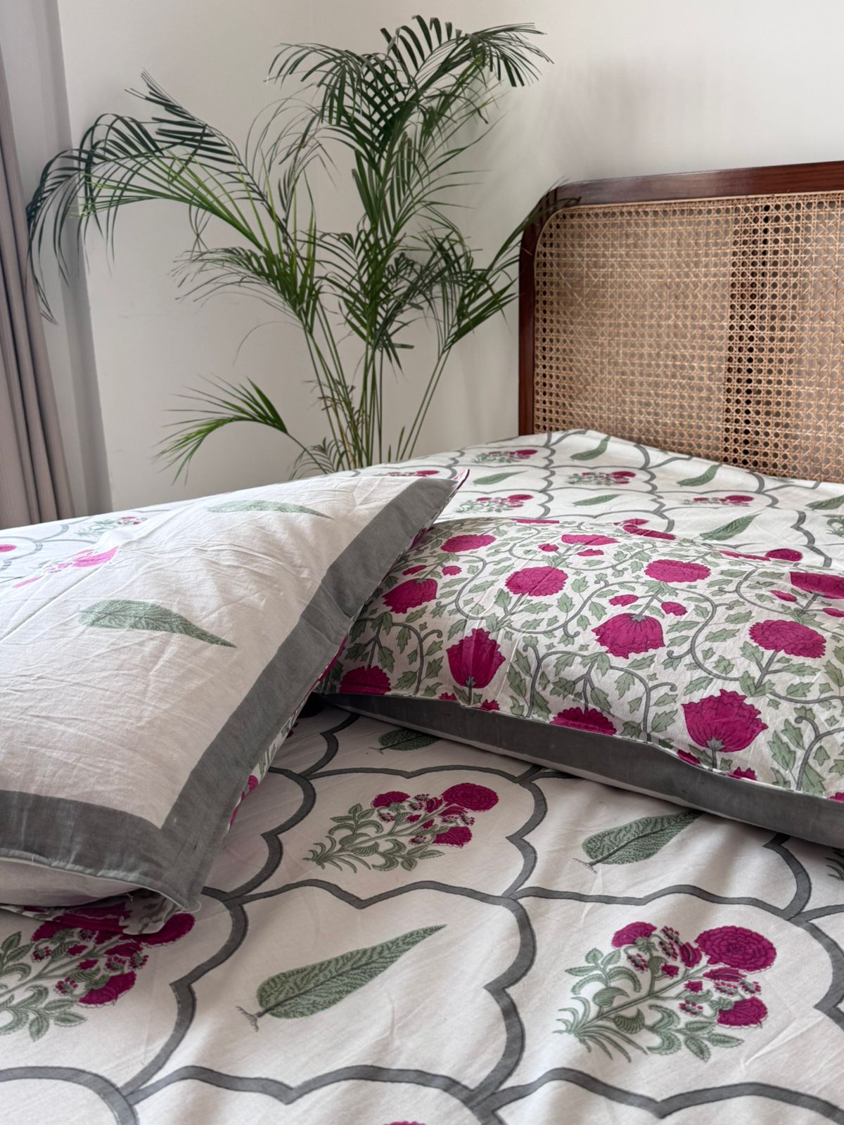 Gulaab - The Rose Bedsheet | Everyday Cotton | Pink