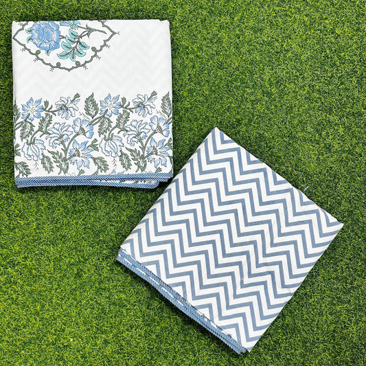 Kamini - Reversible Cotton Mulmul Dohar | Blue