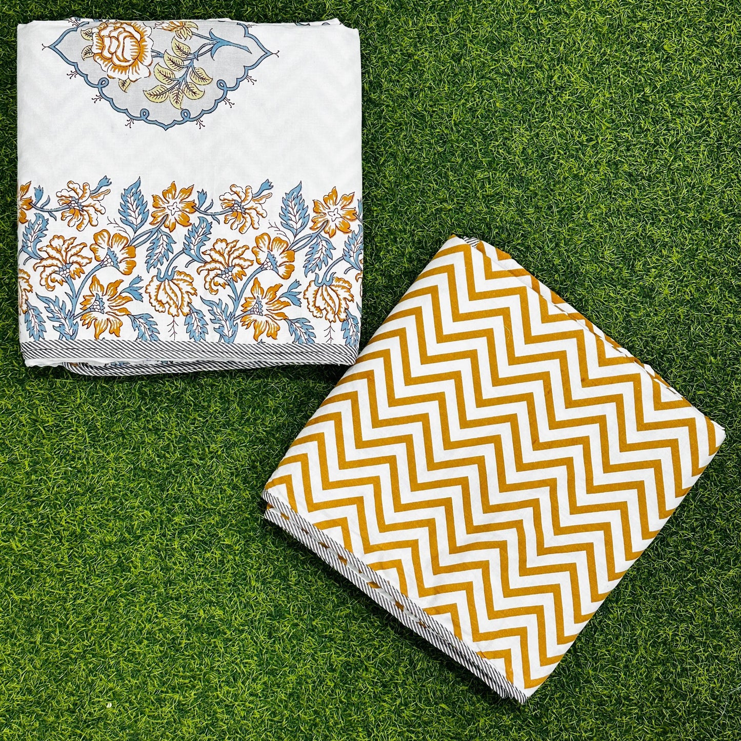 Kamini - Reversible Cotton Mulmul Dohar | Orange