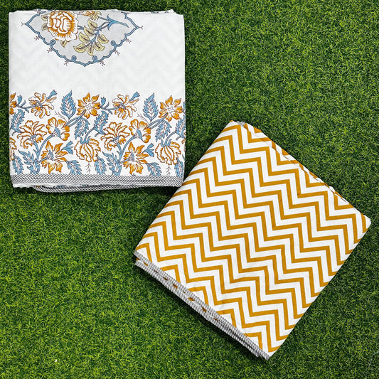 Kamini - Reversible Cotton Mulmul Dohar | Orange
