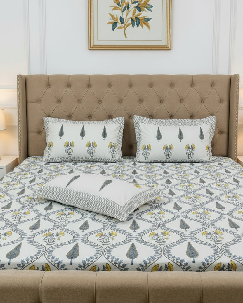 Mehr - Luxe Cotton Bedsheet | Hand Block