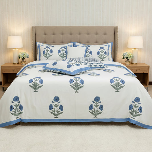 Arunima - Everyday Cotton Bedsheet | Blue