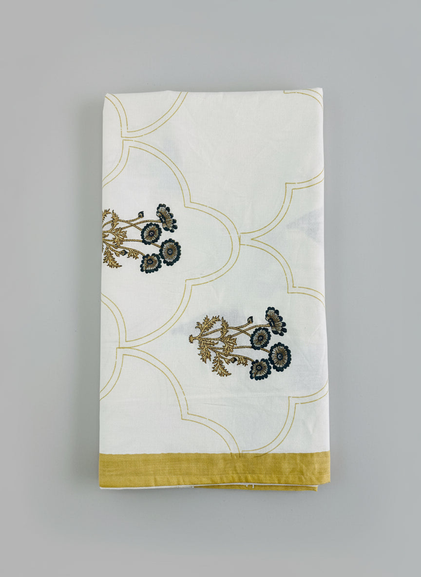 Pushpanjali - The Offering Bedsheet | Everyday Cotton | Yellow